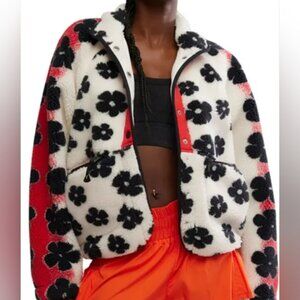 Free People Hit The Slops Fleece Snap Buttons Jacket